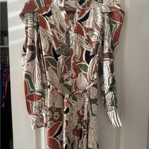 Floral Long Sleeve Mini Dress